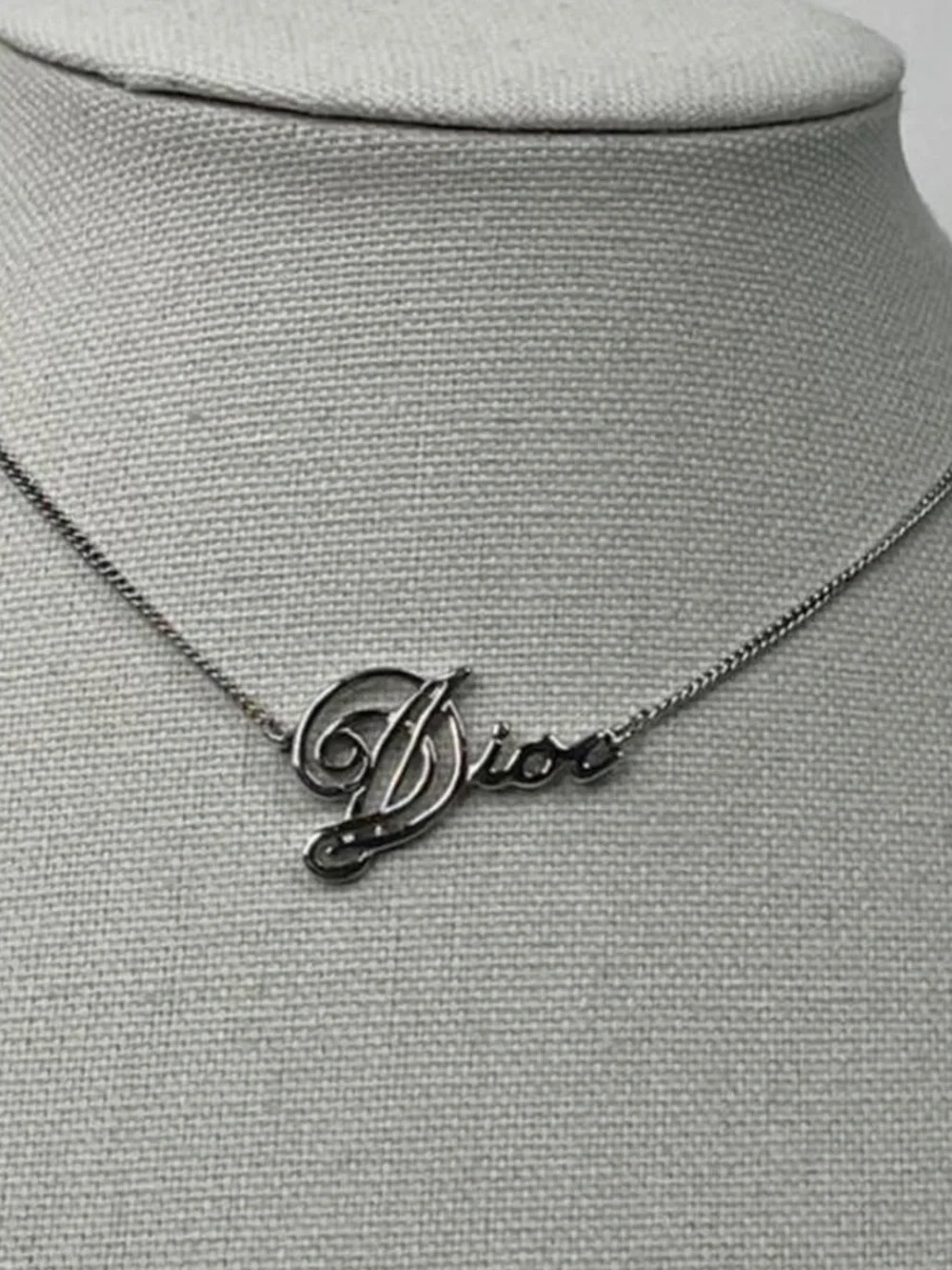 Dior Script Necklace in Sterling Silver - Picture 1 of 5